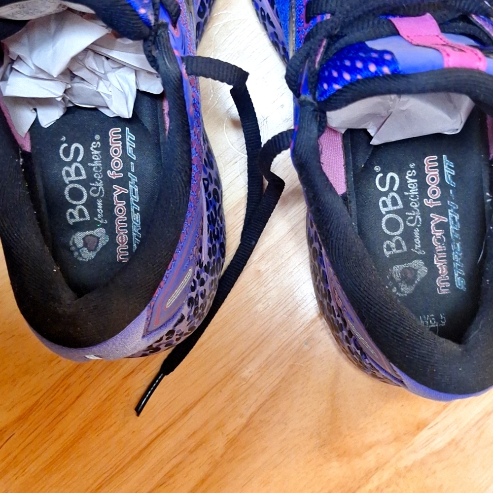 Brooks Blue and Purple Leopard-Print Women's Running Shoes - Picture 11 of 11